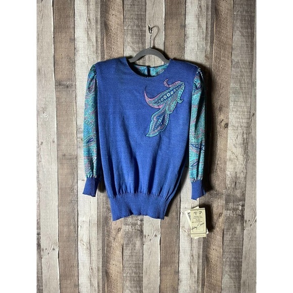 Vintage Anthony Sicari Knit Sweater 80s NWT - Picture 1 of 7